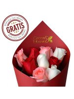 RAMO RUBÍ 9 ROSAS + ¡GRATIS 9 ROSAS!
