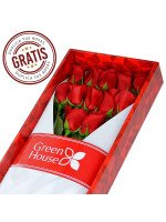 CAJA RUBÍ 12 ROSAS + ¡GRATIS 12 ROSAS!