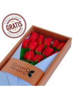CAJA GLAM GOLD 12 ROSAS + ¡GRATIS 12 ROSAS!