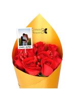 RAMO GLAM GOLD 12 ROSAS + FOTO