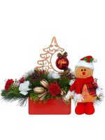 CENTRO ARBOLITO NAVIDEÑO (PERSONALIZABLE) + ¡GRATIS! MUÑECO GALLETA DE JENGIBRE