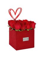 RUBÍ CUPIDO 12 ROSAS