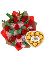 RAMO ROMANCE + ¡GRATIS! BOMBONES FERRERO ROCHER CORAZÓN