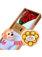 CAJA GLAM GOLD ABRAZO + ¡GRATIS! BOMBONES FERRERO ROCHER CORAZÓN