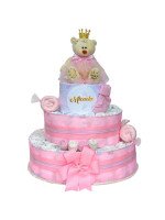 TORTA PAÑALES NIÑA (PERSONALIZABLE)