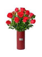 ARREGLO RUBÍ 12 ROSAS