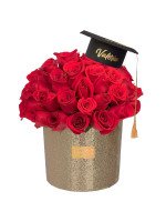 GLAM GOLD GRADUACIÓN - 36 ROSAS (PERSONALIZABLE)