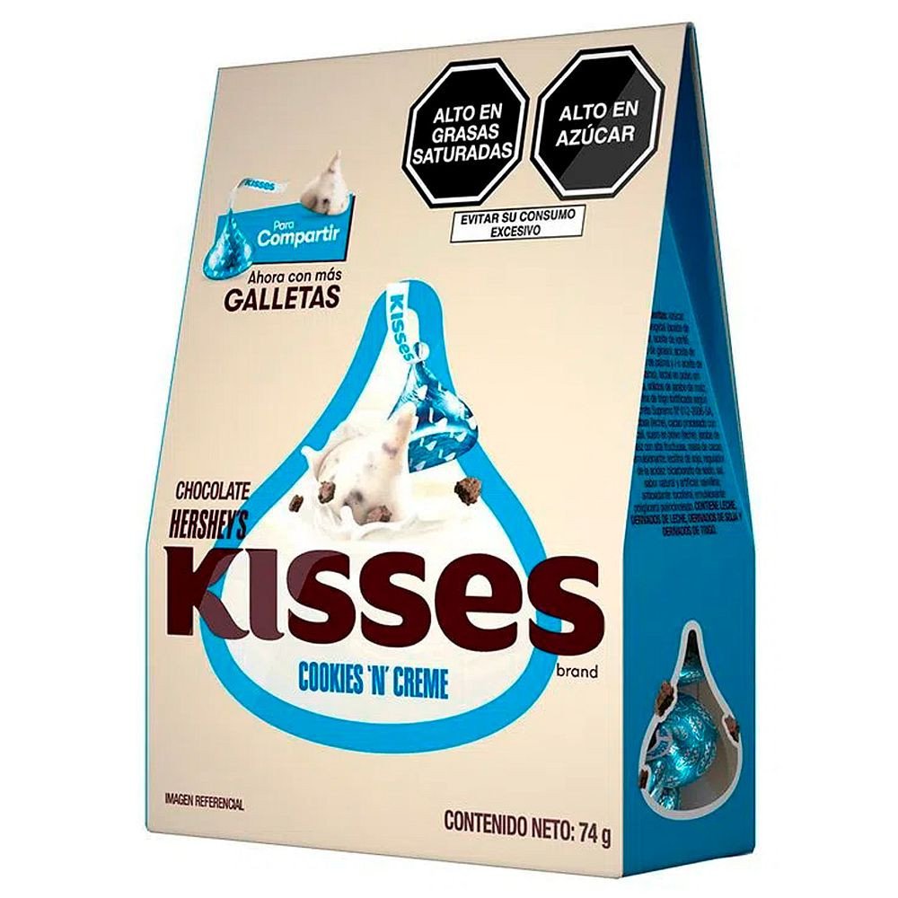 CHOCOLATES KISSES HERSHEY´S COOKIES ´N´ CREME (74 GR.)