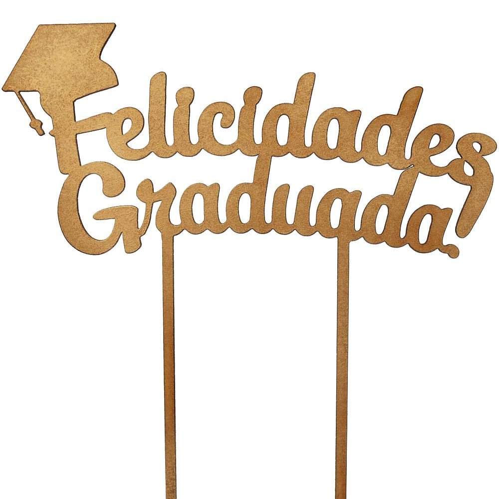 TOPPER FELICIDADES GRADUADA