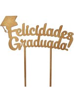 TOPPER FELICIDADES GRADUADA