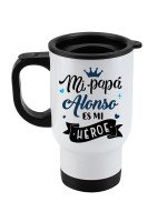 MUG VIAJERO - PAPÁ HÉROE (PERSONALIZABLE)