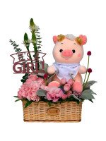 CESTA PELUCHE IT´S A GIRL