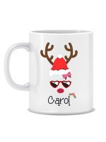 TAZA NAVIDEÑA PARA ELLA (PERSONALIZABLE)