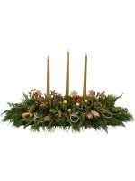 CAMINO NAVIDEÑO ESPECIAL CON LUCES (DORADO)