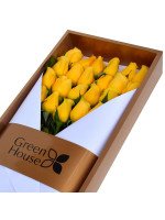 CAJA GLAM GOLD 24 ROSAS (AMARILLAS)