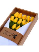 CAJA GLAM GOLD 12 ROSAS (AMARILLAS)
