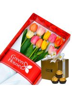 CAJA COLECCIÓN RUBÍ 10 TULIPANES + ¡GRATIS! BOX FERRERO ROCHER
