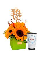 AMAZONIA GIRASOLES LOVE + ¡GRATIS! MUG VIAJERO INVIERNO (PERSONALIZABLE)