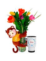 TULIPANES Y MONADAS + ¡GRATIS! MUG VIAJERO INVIERNO (PERSONALIZABLE)